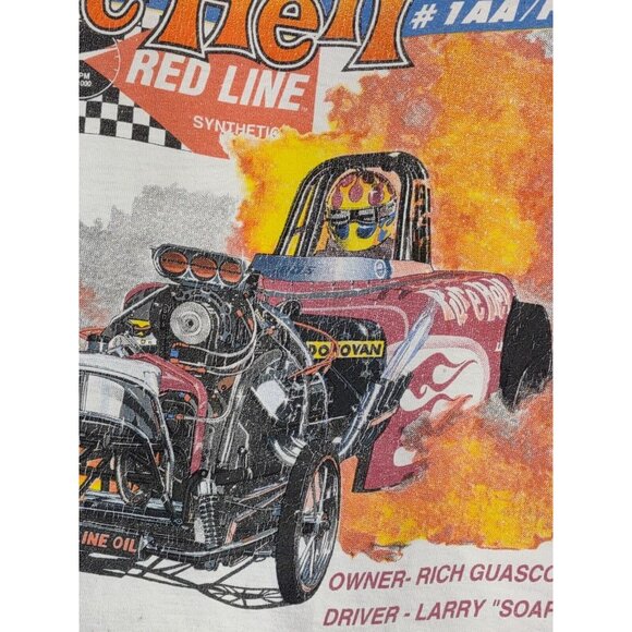Thrashed Rich Guasco's Pure Hell T Shirt Drag Racing Hot Rod Fuel Red Line *READ - Picture 3 of 12
